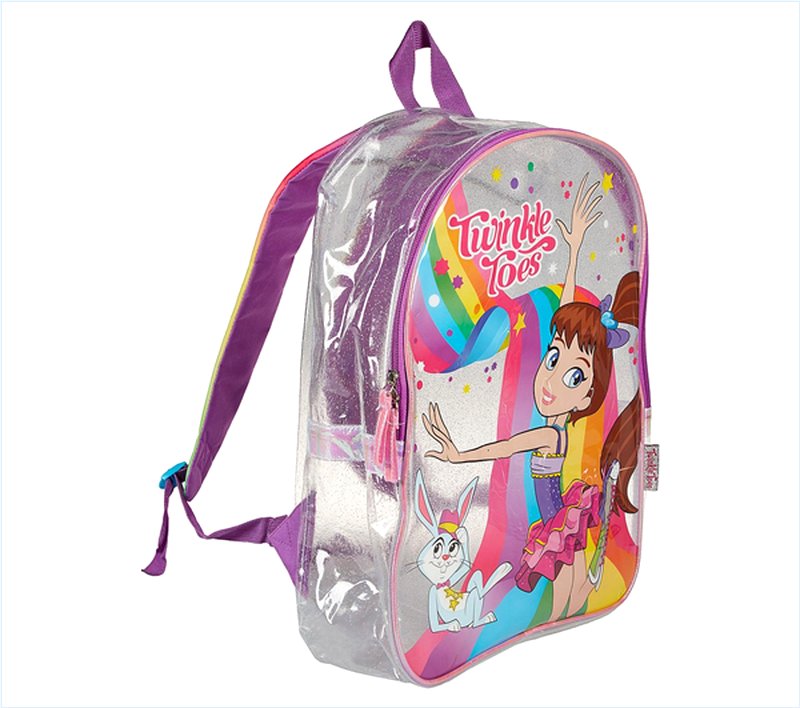  Girls Twinkle Toes: Dynamic Duo Backpack White