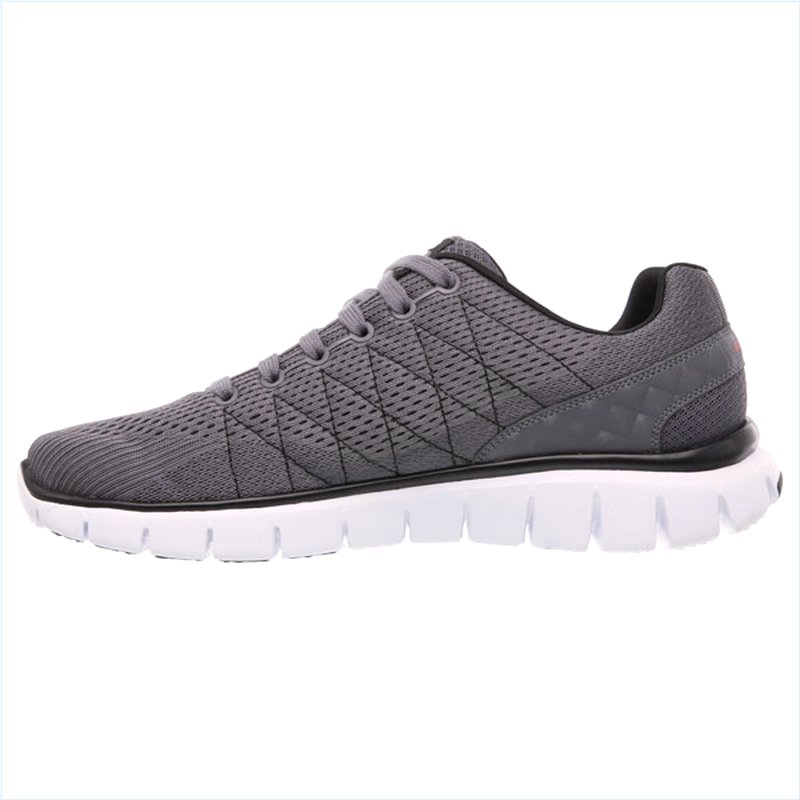  Men Extra Wide Fit (4E) Shoes - Skech-Flex Charcoal/Black