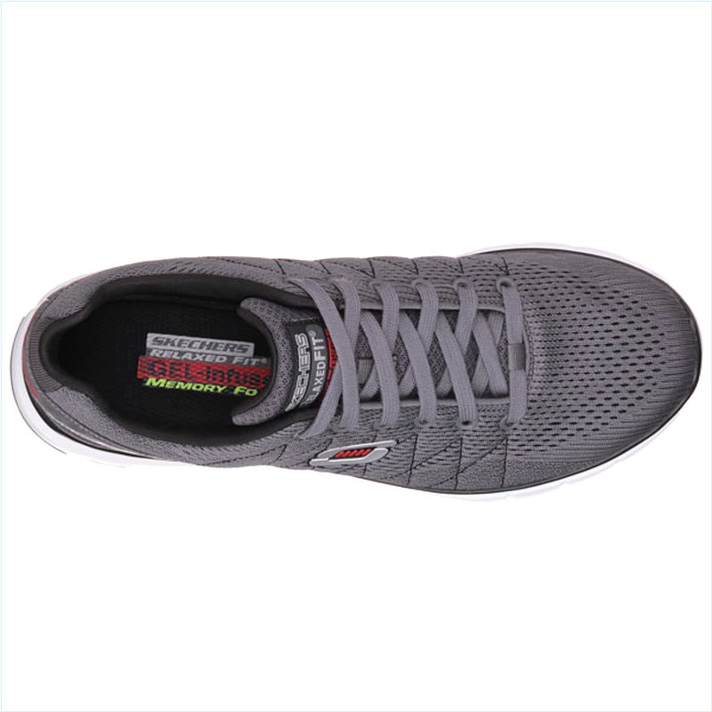  Men Extra Wide Fit (4E) Shoes - Skech-Flex Charcoal/Black