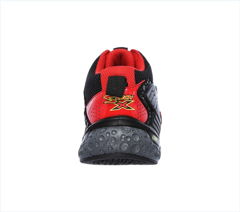  Boys Skech-X: Cosmic Foam II - Overrun Black/Red