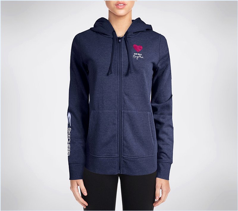  Women Encourage Zip Hoodie Navy