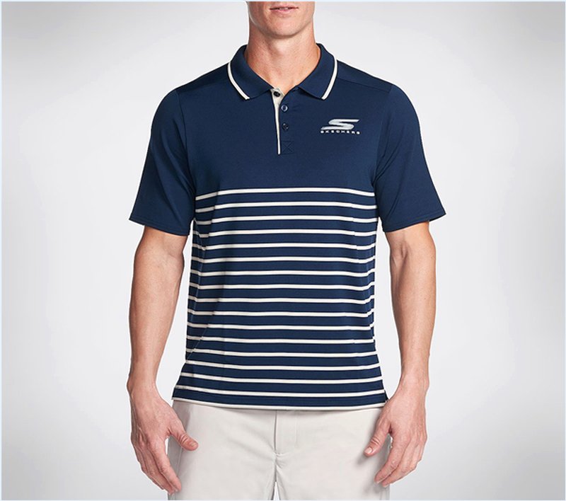  Men GO Golf Eagle Polo Shirt Navy