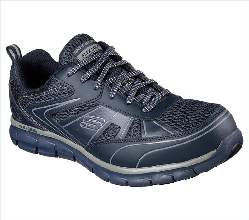  Men Work: Synergy - Fosston Alloy Toe Navy/Gray