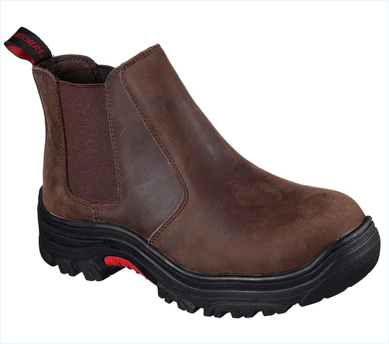  Men Work: Relaxed Fit Burgin - Glennert Comp Toe Dark Brown