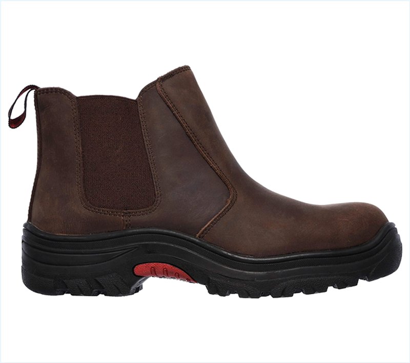  Men Work: Relaxed Fit Burgin - Glennert Comp Toe Dark Brown