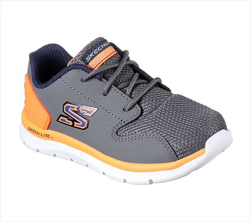  Boys Skech-Lite - Micropower Charcoal/Orange