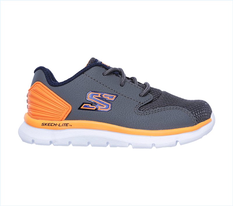  Boys Skech-Lite - Micropower Charcoal/Orange