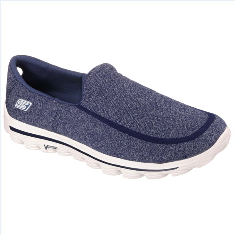  Men Extra Wide Fit (4E) Shoes - Super Sock Navy/Gray