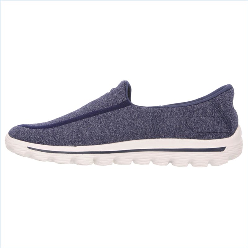  Men Extra Wide Fit (4E) Shoes - Super Sock Navy/Gray