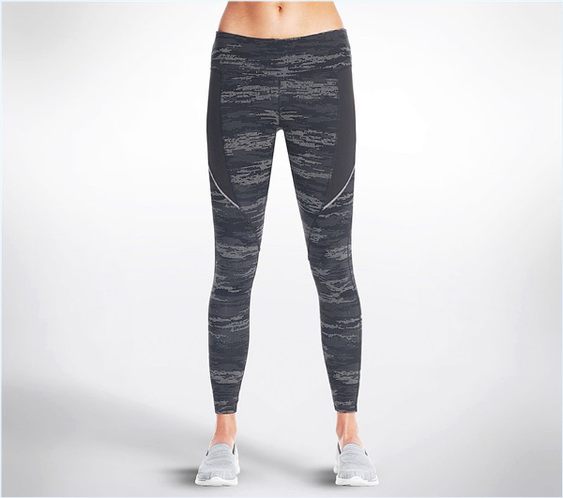  Women Arabesque Printed Legging Black/Multi