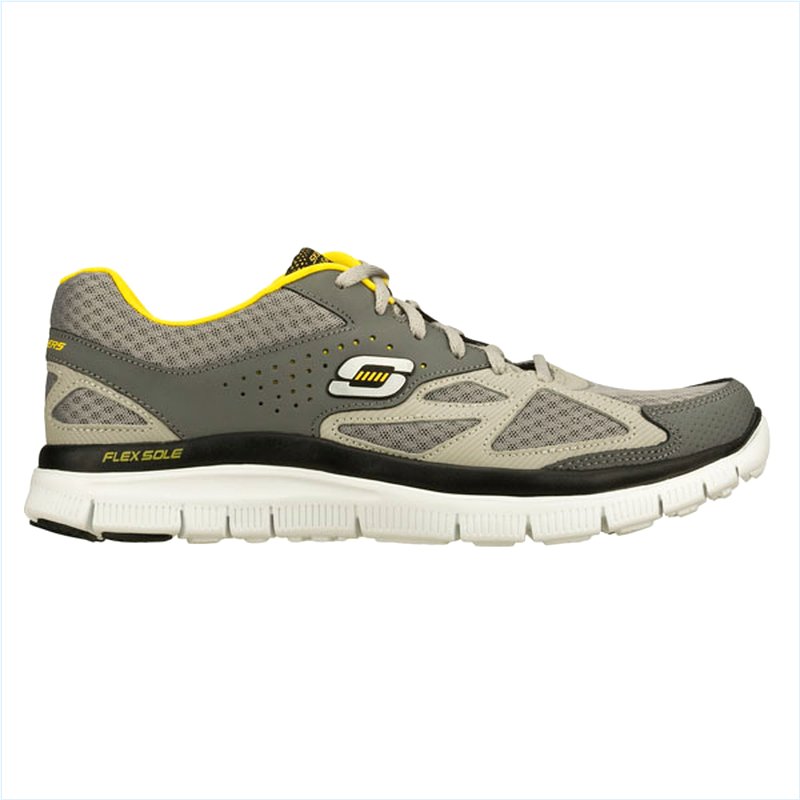  Men Wide Fit (2E) Shoes - Master Plan Gray/Yellow