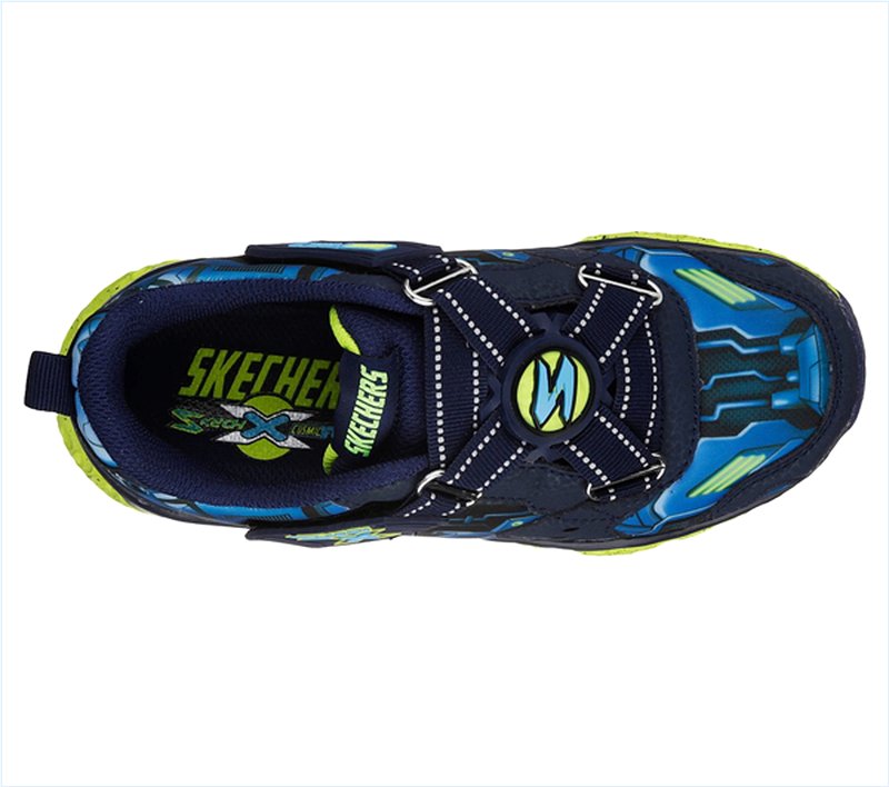  Boys Skech-X: Cosmic Foam - Portal-X Navy/Lime