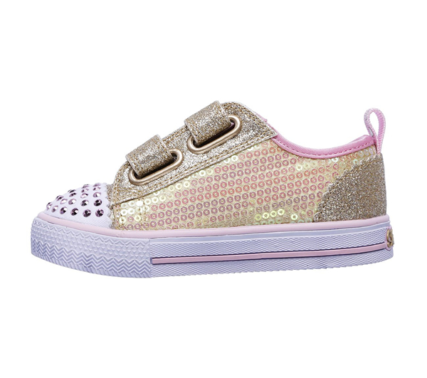  Girls Twinkle Toes: Shuffles - Itsy Bitsy Gold/Pink