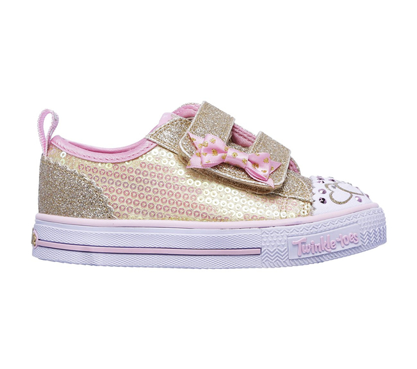  Girls Twinkle Toes: Shuffles - Itsy Bitsy Gold/Pink