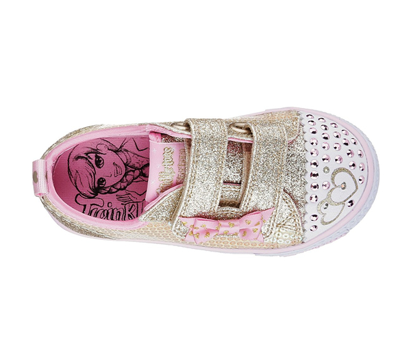  Girls Twinkle Toes: Shuffles - Itsy Bitsy Gold/Pink