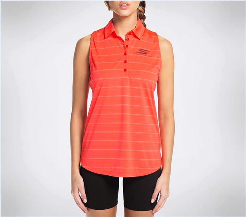  Women GO Golf Backswing Polo Shirt Coral