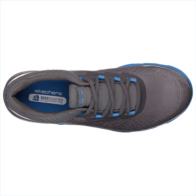  Men Extra Wide Fit (4E) Shoes - Charcoal/Blue