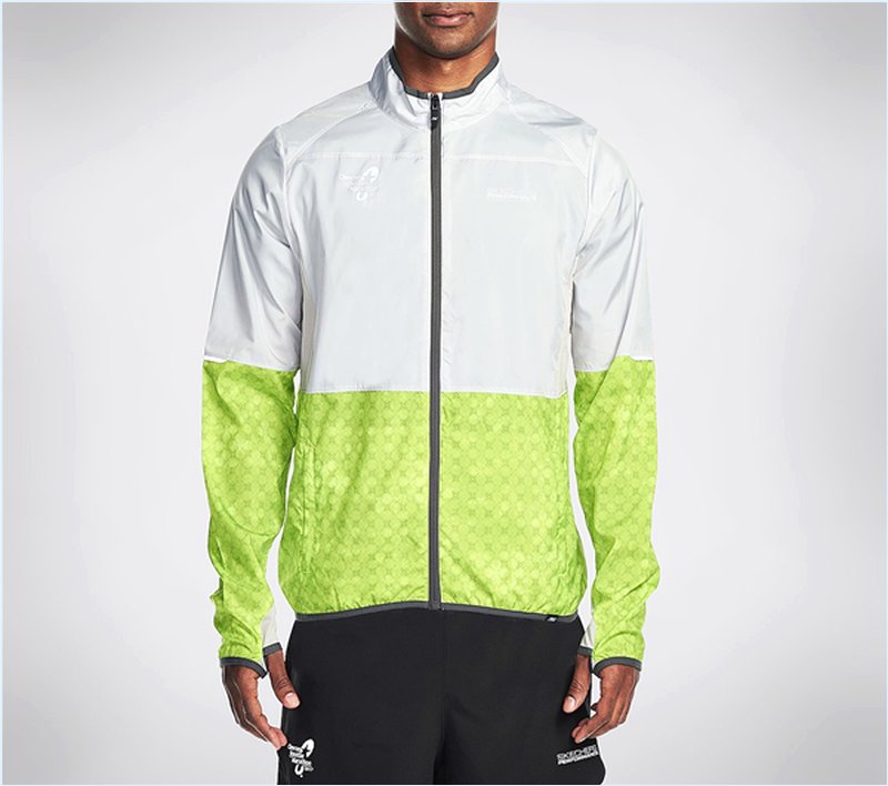  Men Houston Marathon Headwind Packable Jacket HGray/Yellow