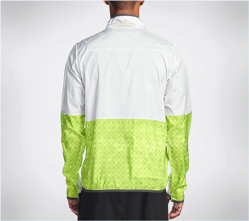  Men Houston Marathon Headwind Packable Jacket HGray/Yellow