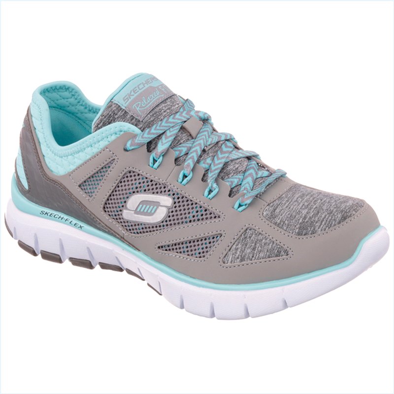  Women Relaxed Fit: Skech-Flex - Style Source Gray/Light Blue