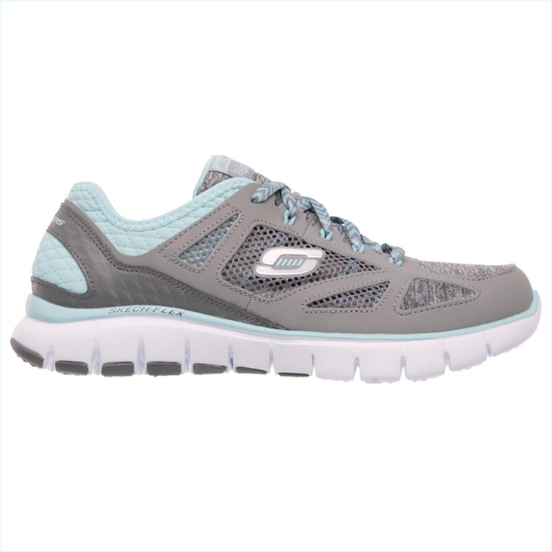  Women Relaxed Fit: Skech-Flex - Style Source Gray/Light Blue