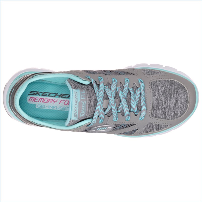  Women Relaxed Fit: Skech-Flex - Style Source Gray/Light Blue