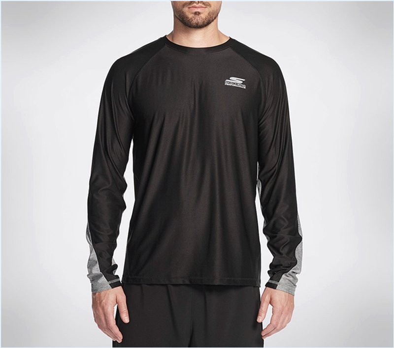  Men Sprint Long Sleeve Tee Shirt Black