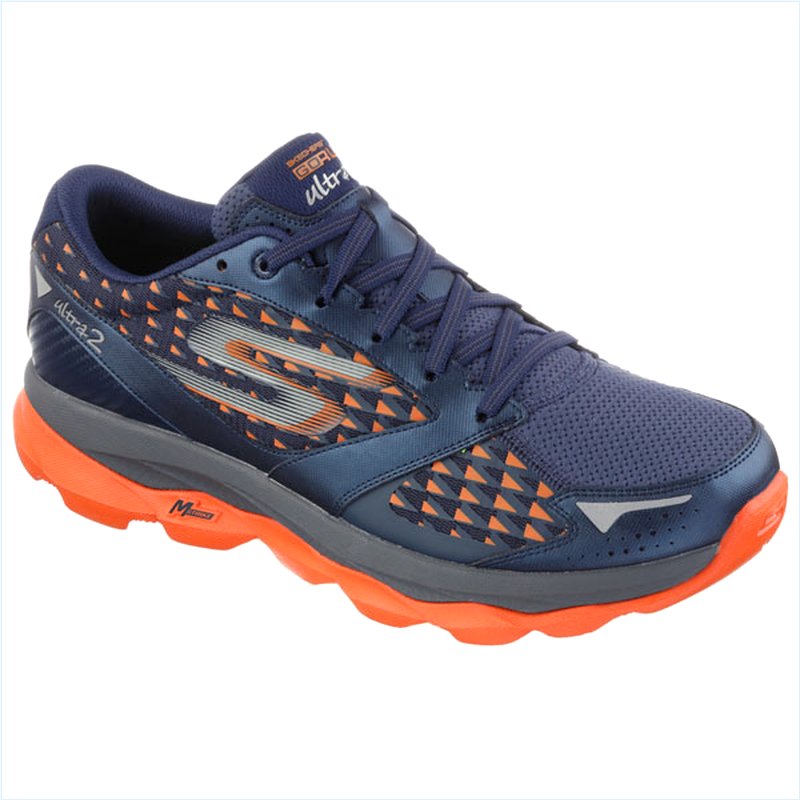  Men Extra Wide Fit (4E) Shoes - Ultra Navy/Orange