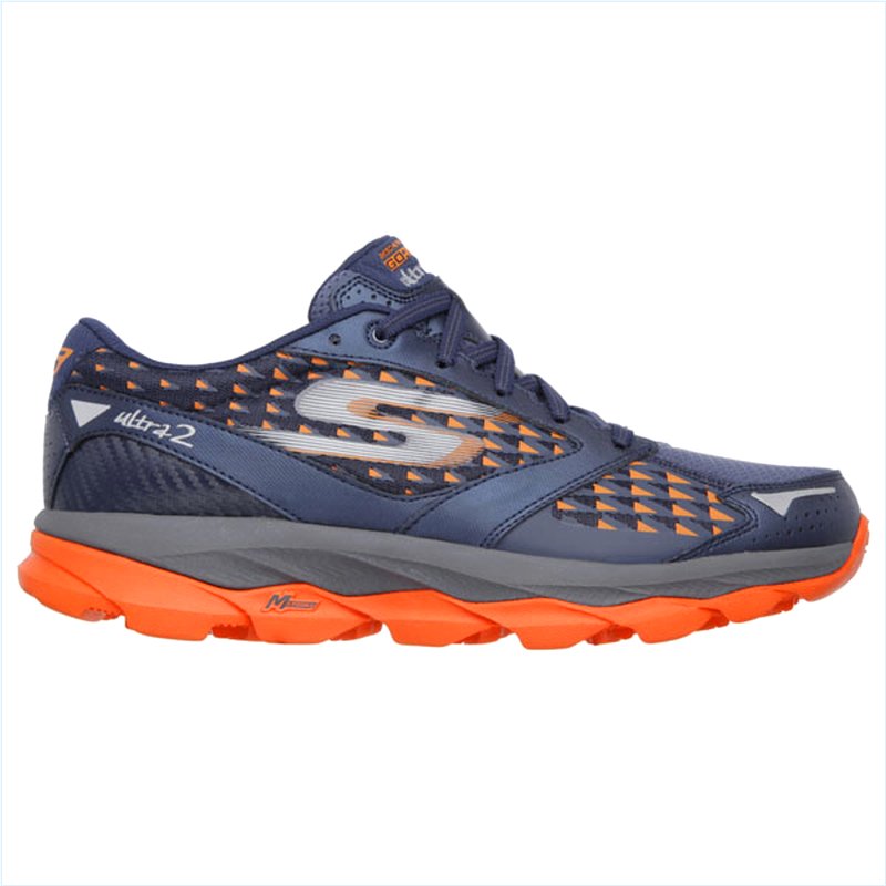  Men Extra Wide Fit (4E) Shoes - Ultra Navy/Orange