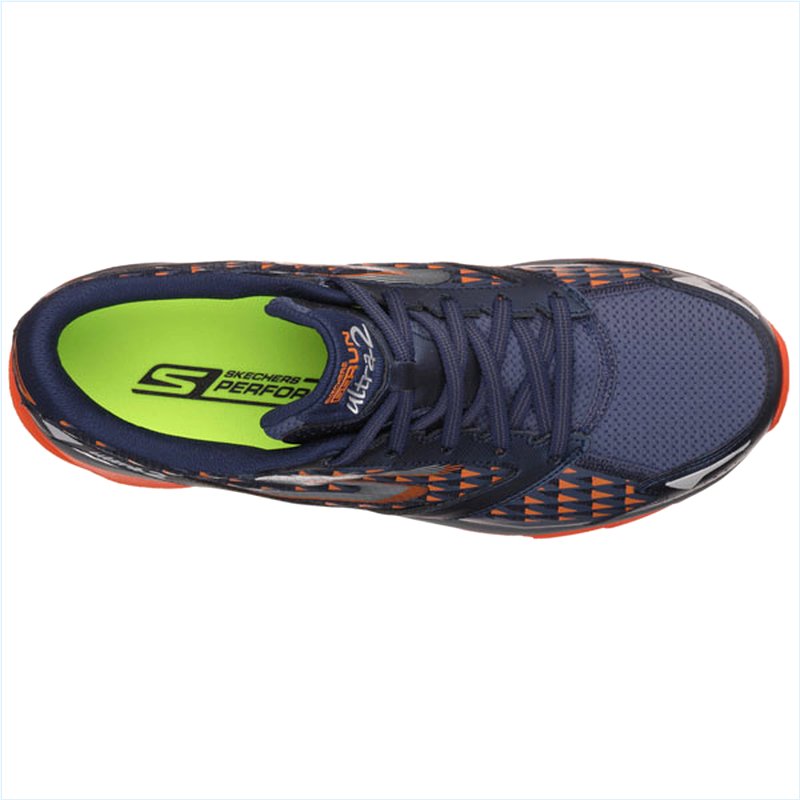  Men Extra Wide Fit (4E) Shoes - Ultra Navy/Orange