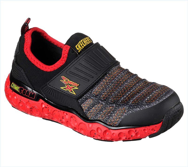  Boys Skech-X: Cosmic Foam - Portal Crusher Black/Red