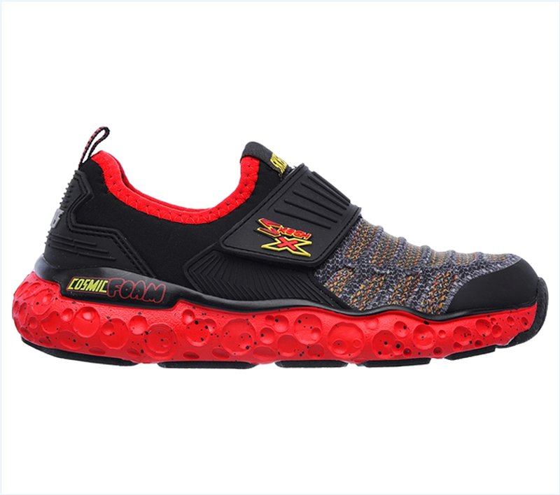  Boys Skech-X: Cosmic Foam - Portal Crusher Black/Red