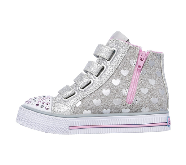  Girls Twinkle Toes: Shuffles - Doodle Days Gray/Pink