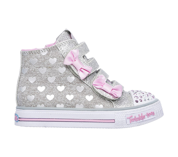  Girls Twinkle Toes: Shuffles - Doodle Days Gray/Pink