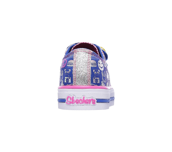  Girls Twinkle Toes: Shuffles - Expressionista Blue/Neon Pink