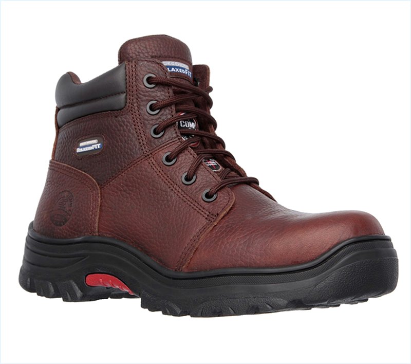  Men Work: Relaxed Fit Burgin Comp Toe Dark Brown