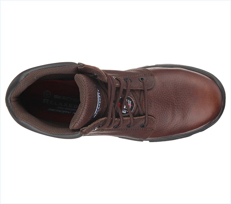  Men Work: Relaxed Fit Burgin Comp Toe Dark Brown