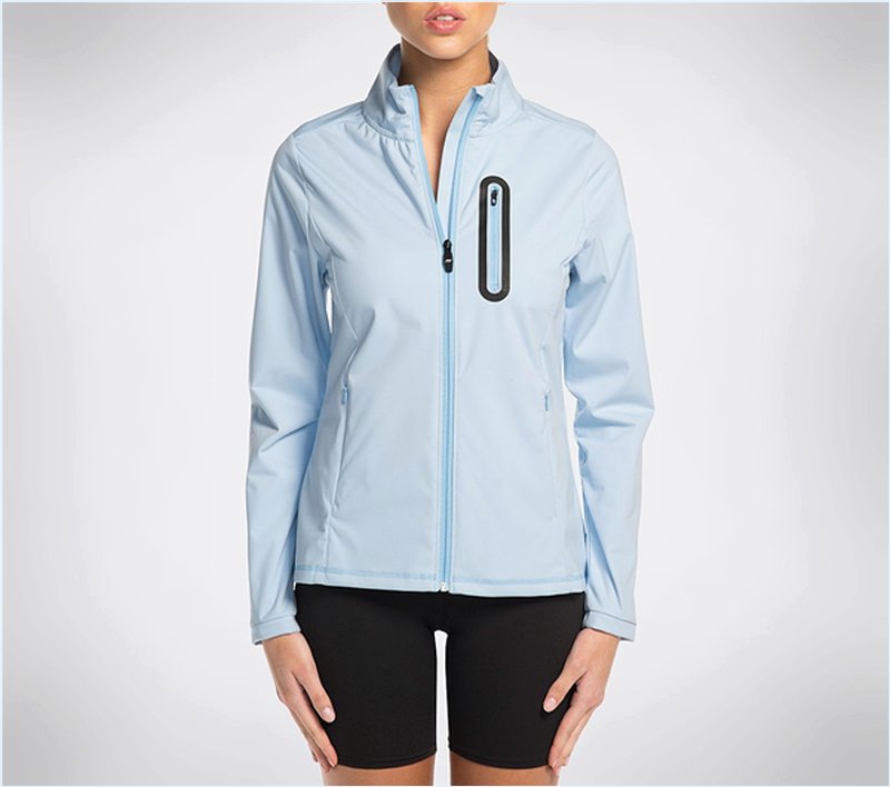  Women GO Shield Club Jacket Light Blue