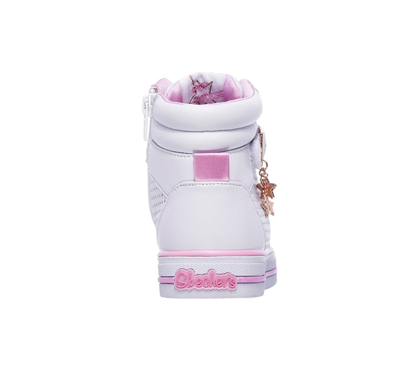  Girls Twinkle Toes: Shuffles - Pop Dazzle White/Pink