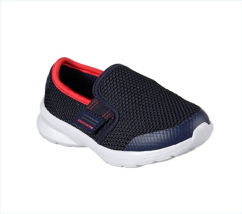  Boys Skech Stepz - Power Stride Navy/Red