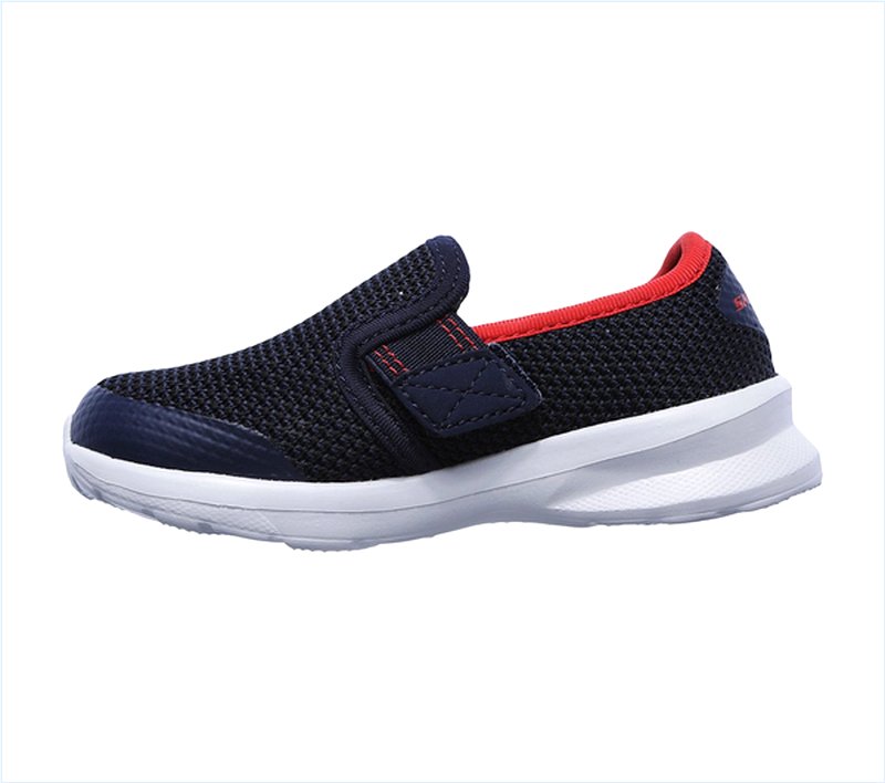  Boys Skech Stepz - Power Stride Navy/Red