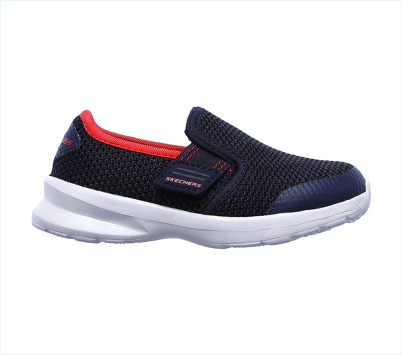  Boys Skech Stepz - Power Stride Navy/Red