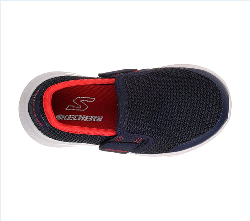  Boys Skech Stepz - Power Stride Navy/Red