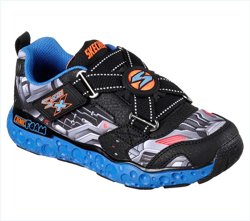  Boys Skech-X: Cosmic Foam - Portal-X Black/Orange