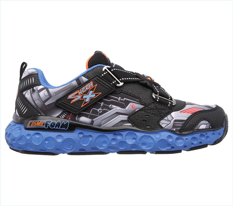  Boys Skech-X: Cosmic Foam - Portal-X Black/Orange