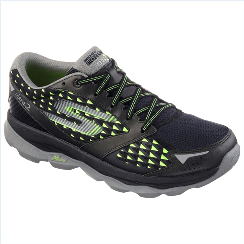  Men Extra Wide Fit (4E) Shoes - Ultra Black/Lime