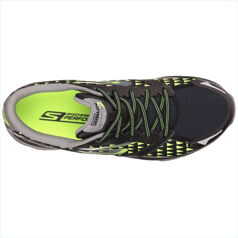  Men Extra Wide Fit (4E) Shoes - Ultra Black/Lime