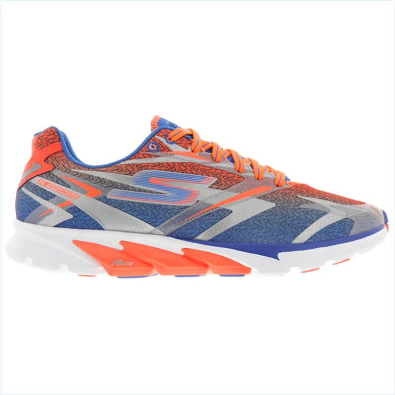  Men Extra Wide Fit (4E) Shoes - Blue/Orange