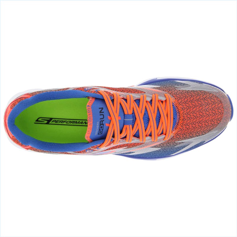  Men Extra Wide Fit (4E) Shoes - Blue/Orange