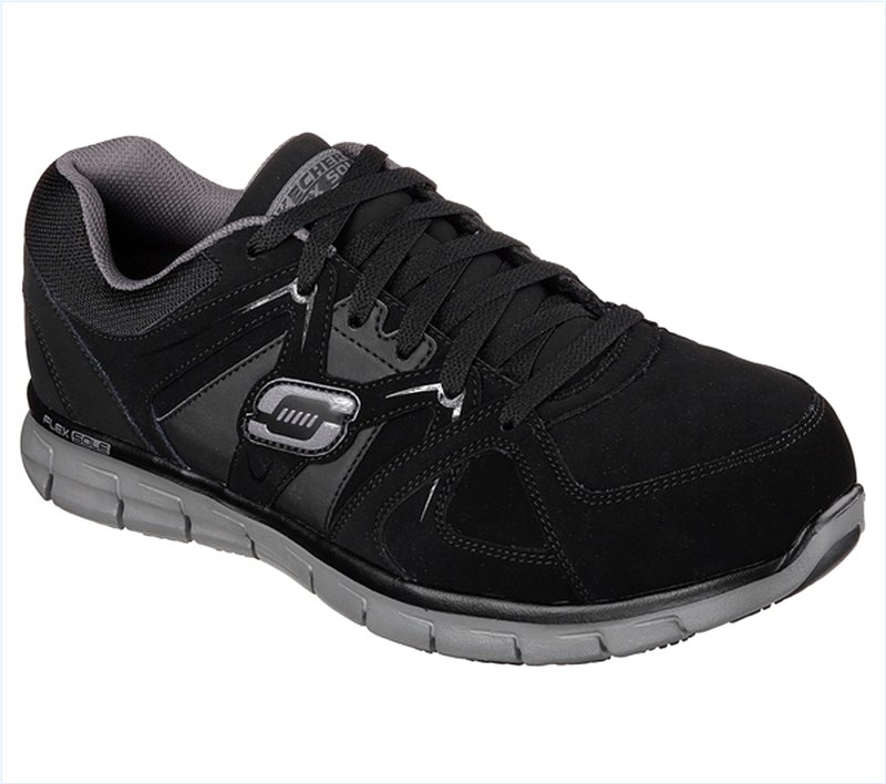  Men Work: Relaxed Fit Synergy - Ekron Alloy Toe Black/Charcoal